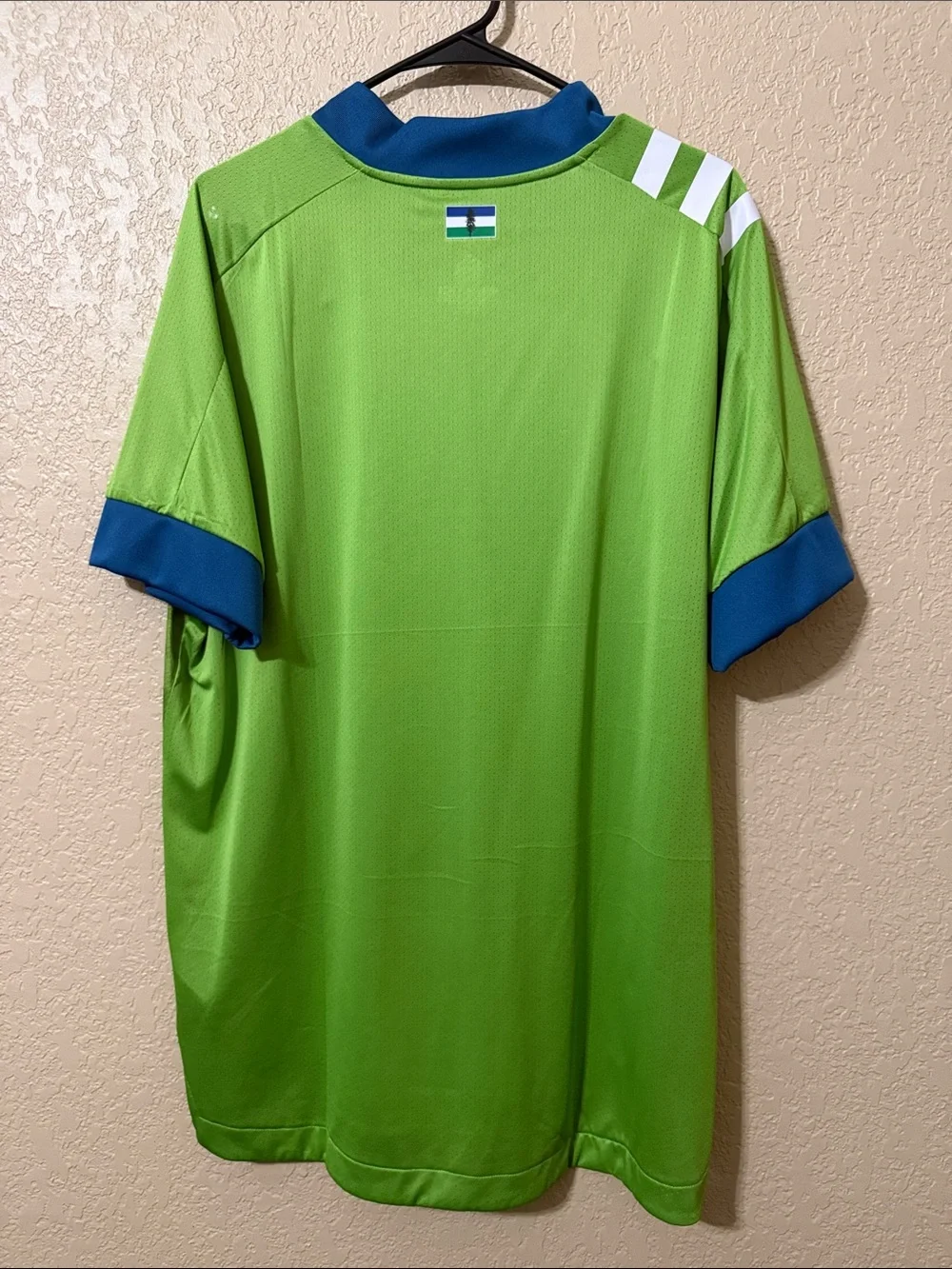 adidas Seattle Sounders FC Home Jersey - Lime Green with Dark Blue Trim